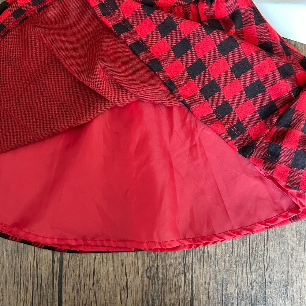 Rare Editions Little Girls Knit Coat with Buffalo Check Dress Set 2T - Picture 4 of 8